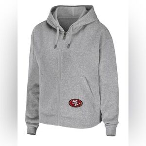 Erin Andrews Heathered Gray San Francisco 49ers Team Full-Zip Hoodie. NWT